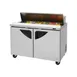 Turbo Air TST-48SD-N 48" Two Section Sandwich / Salad Prep Table w/ 2 Doors, 12 Pans 1 image