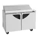 Turbo Air TST-48SD-N 48" Two Section Sandwich / Salad Prep Table w/ 2 Doors, 12 Pans 6 image