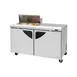Turbo Air TST-60SD-08S-N 60" Two Section Sandwich / Salad Prep Table w/ 2 Doors, 8 Pans 1 image