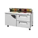 Turbo Air TST-60SD-D2-N 60" Sandwich / Salad Prep Table w/ 2 Drawers & 1 Door, 16 Pans 1 image