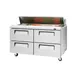 Turbo Air TST-60SD-D4-N 60" Two Section Sandwich / Salad Prep Table w/ 4 Drawers, 16 Pans 1 image