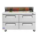 Turbo Air TST-60SD-D4-N 60" Two Section Sandwich / Salad Prep Table w/ 4 Drawers, 16 Pans 2 image