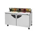 Turbo Air TST-60SD-N 60" Two Section Sandwich / Salad Prep Table w/ 2 Doors, 16 Pans 1 image