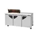 Turbo Air TST-72SD-10S-N 72" Three Section Sandwich / Salad Prep Table w/ 3 Doors, 10 Pans 1 image