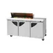 Turbo Air TST-72SD-12S-N 72" Three Section Sandwich / Salad Prep Table w/ 3 Doors, 12 Pans 1 image
