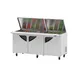 Turbo Air TST-72SD-30-N-FL 72" Mega Top Sandwich/Salad Prep Table w/ 3 Doors, 30 Pans 1 image