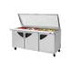 Turbo Air TST-72SD-30-N-GL 72" Mega Top Sandwich/Salad Prep Table w/ 3 Doors, 30 Pans 1 image