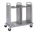 Delfield TT2-1014 21" 2-Stack Open Tray Rack Dispenser for 11" x 15" Trays, Mobile 1 image