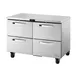 True TUC-48F-D-4-HC~SPEC3 48" 4-Drawer Undercounter Freezer, Stainless Steel, 12 cu. ft. 1 image