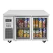 Turbo Air JUR-48-G-N 47" 2-Section Undercounter Refrigerator w/ 2 Glass Doors, 10.6 cu. ft. 2 image