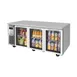 Turbo Air JUR-72-G-N 70" 3-Section Undercounter Refrigerator w/ 3 Glass Doors, 19 cu. ft. 1 image