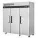 Turbo Air M3F72-3-N 77-3/4" 3-Solid Door Reach-In Freezer, Top Mounted, 65.8 cu. ft., Stainless Steel 1 image
