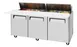 Turbo Air MST-72-18-N 72" 3-Door Sandwich and Salad Prep Table, 18 Pans, Stainless Steel 1 image