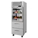 Turbo Air PRO-26R-G-D2-N 29" 1-Section Reach-In Refrigerator w/ Glass Half Door & 2 Drawers, Top Mount, Stainless Steel, 25 cu. ft. 1 image