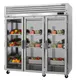 Turbo Air PRO-77R-G-N 78" 3-Section Reach-In Refrigerator w/ 3 Glass Doors, Top Mount, Stainless Steel, 76 cu. ft. 1 image