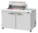 Turbo Air PST-48-08S-N-CL 48" 2-Door Sandwich and Salad Prep Table w/ Clear Lid, 8 Pans, Stainless Steel 1 image