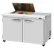 Turbo Air PST-48-08S-N-FL 48" 2-Door Sandwich and Salad Prep Table, 8 Pans, Stainless Steel 1 image