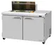 Turbo Air PST-48-08S-N(-LW) 48" 2-Door Sandwich and Salad Prep Table, 8 Pans, Stainless Steel 1 image