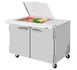 Turbo Air PST-48-12M-N-FCL 48" 2-Door Mega Top Sandwich and Salad Prep Table, 12 Pans, Stainless Steel 1 image