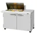 Turbo Air PST-48-12M-N(-LW) 48" 2-Door Mega Top Sandwich and Salad Prep Table, 12 Pans, Stainless Steel 1 image