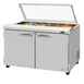 Turbo Air PST-48-N-GL 48" 2-Door Sandwich and Salad Prep Table, 12 Pans, Stainless Steel 1 image