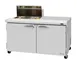 Turbo Air PST-60-08S-N(-LW) 60-1/4" 2-Door Sandwich and Salad Prep Table, 8 Pans, Stainless Steel 1 image