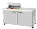Turbo Air PST-60-12M-N-CL 60" 2-Door Mega Top Sandwich and Salad Prep Table, 12 Pans, Stainless Steel 1 image