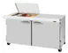 Turbo Air PST-60-12M-N-FCL 60" 2-Door Mega Top Sandwich and Salad Prep Table, 12 Pans, Stainless Steel 1 image