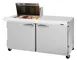 Turbo Air PST-60-12M-N(-LW) 60" 2-Door Mega Top Sandwich and Salad Prep Table, 12 Pans, Stainless Steel 1 image