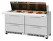Turbo Air PST-60-24-D4-FB-N 60" Mega Top Sandwich and Salad Prep Table w/ 4 Drawers, 24 Pans 1 image