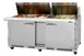 Turbo Air PST-72-30-FB-N 72" 2-Door Mega Top Sandwich and Salad Prep Table, 30 Pans, Stainless Steel 1 image