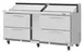 Turbo Air PST-72-D4-FB-N 72" 4-Drawer Mega Top Sandwich and Salad Prep Table, 18 Pans, Stainless Steel 1 image