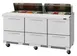Turbo Air PST-72-D6-FB-N 72" 6-Drawer Mega Top Sandwich and Salad Prep Table, 18 Pans, Stainless Steel 1 image
