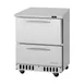 Turbo Air PUR-28-D2-FB-N 28" 1-Section Undercounter Refrigerator w/ 2 Drawers, 6.5 cu. ft. 1 image