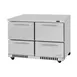 Turbo Air PUR-48-D4-FB-N 48" 2-Section Undercounter Refrigerator w/ 4 Drawers, 11 cu. ft. 1 image