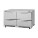Turbo Air PUR-60-D4-FB-N 60" 2-Section Undercounter Refrigerator w/ 2 Doors, 15 cu. ft. 1 image