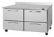 Turbo Air PWF-60-D4-N 60" 2-Section Worktop Freezer w/ 4 Drawers, 17.2 cu. ft. 1 image