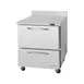 Turbo Air PWR-28-D2-N 27" 1-Section Worktop Refrigerator w/ 1 Drawers, 6.8 cu. ft. 1 image