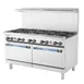Turbo Air TAR-10 60" Gas Restaurant Range w/ (10) Open Burners, (2) Standard Ovens, 390.000 BTU 1 image