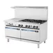 Turbo Air TARG-24G2B 36" Gas Restaurant Range w/ (2) Open Burners, 24" Griddle Left, (1) Standard Oven, 136.000 BTU 1 image