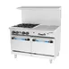 Turbo Air TARG-4B24G 48" Gas Restaurant Range w/ (4) Open Burners, 24" Griddle Right, (2) Standard Oven, 235.000 BTU  1 image