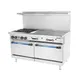 Turbo Air TARG-4B36G 60" Gas Restaurant Range w/ (4) Open Burners, 36" Griddle Right, (2) Standard Oven, 257.000 BTU  1 image