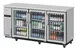 Turbo Air TBB-24-72SGSD-N Refrigerated Back Bar Cabinet w/ 20.62 Cu Ft, 3 Glass Doors, Side Mount 1 image