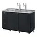 Turbo Air TCB-2SBD-N6 58" Draft Beer Cooler w/ 2 Kegs, 2 Dual-Tap Towers, Black 1 image