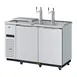 Turbo Air TCB-2SDD-N6 58" Draft Beer Cooler w/ 2 Kegs, 2 Dual-Tap Towers 1 image