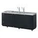 Turbo Air TCB-4SBD-N 90" Draft Beer Cooler w/ 4 Kegs, 2 Dual-Tap Towers, Black 1 image