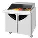 Turbo Air TST-36SD-15-N-SL 36" 2-Door Mega Top Sandwich and Salad Prep Table, 15 Pans, Stainless Steel 1 image