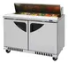 Turbo Air TST-48SD-FB-N 48" 2-Door Sandwich and Salad Prep Table, 12 Pans, Stainless Steel 1 image