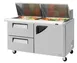Turbo Air TST-60SD-24-D2R-N 60" Mega Top Sandwich and Salad Prep Table w/ 2 Drawers & 1 Door, 24 Pans 1 image