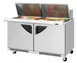 Turbo Air TST-60SD-24-FB-N 60" 2-Door Mega Top Sandwich and Salad Prep Table, 24 Pans, Stainless Steel 1 image